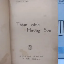 Sách: Thăm cảnh Hương Sơn - Tác giả: Trần Lê Văn (A3) 597552