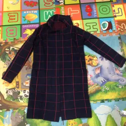 Áo khoác thời trang nữ màu đỏ và đen kẻ ô size M 791042