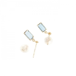 K10YG Blue Topaz Earrings - Hàng hiệu Authentic 864947