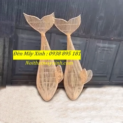 Xưởng làm đèn mây hình cá độc đáo, đèn cá bằng mây tre đan 551292