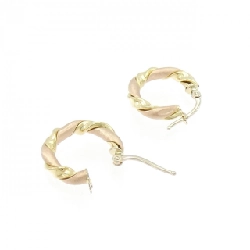 Bông tai 18KT ba màu - Hàng hiệu Authentic 866592