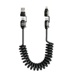 Cáp xạc lò xo siêu nhanh 240W 4 cổng in 1 1009206