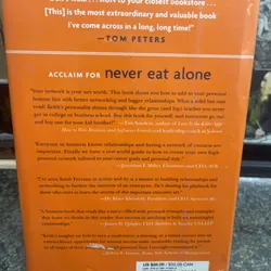 Never eat alone Keith Ferrazzi with Tahl Raz hard cover 727883
