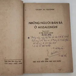 NHỮNG NGƯỜI ĐÀN BÀ Ở MISSALONGHI - Tiểu thuyết của nữ nhà văn Colleen Mc Cullough 706622