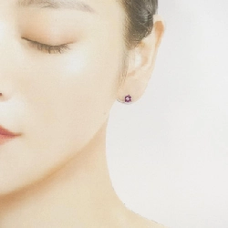 Bông tai Ruby K18WG Hoa 0.32CT - Hàng hiệu Chính hãng 869519