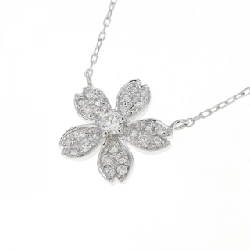 K18WG Hoa Kim Cương Dây Chuyền 0.24CT - Hàng hiệu Chính Hãng 858091