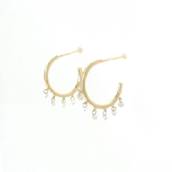 K18YG Bông tai kim cương 0.41CT - Hàng hiệu Chính hãng 869587