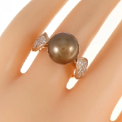 Nhẫn ngọc trai đen K18PG 10.9mm 673199