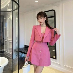 Váy 2 dây kèm áo khoác size S 2 màu hồng + trắng còn mới chưa qua sử dụng 