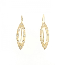 K18YG Bông tai kim cương - Hàng hiệu Chính hãng