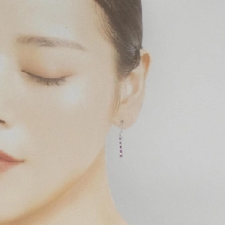 K18WG Bông tai Ruby 0.40CT - Hàng hiệu Chính hãng 873166