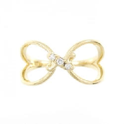 Nhẫn kim cương ba viên K18YG 0.03CT 672103