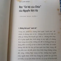 CƠ HỘI CỦA CHÚA - NGUYỄN VIỆT HÀ 1038269