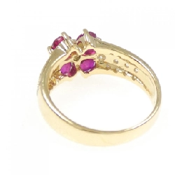 Nhẫn Ruby 750YG Hoa 1.51CT - Hàng hiệu Chính hãng 852948