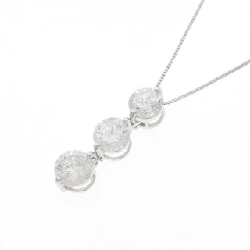K18WG Dây chuyền kim cương ba viên 1.00CT - Hàng hiệu Chính hãng 860659