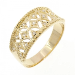 Nhẫn kim cương K18YG - Hàng hiệu Authentic