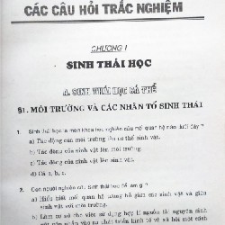 Trắc Nghiệm Sinh Học Lớp 11 Xưa 8057