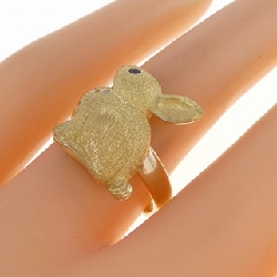 Nhẫn Sapphire K18YG hình thỏ 668269