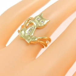 Nhẫn kim cương K18YG hình mèo 0.06CT - Hàng hiệu chính hãng 848377