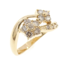 Nhẫn kim cương hoa K18YG 0.50CT - Hàng hiệu Authentic