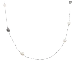 Mikimoto Dây chuyền ngọc trai trắng và bộ vòng tay - Hàng hiệu Authentic 838903
