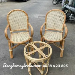Ghế mây tự nhiên mắt cáo có tay 792318