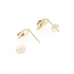 K18YG Bông tai Ruby - Hàng hiệu Chính hãng 864461