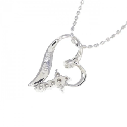 K10WG Heart × Cross Diamond Necklace 0.04CT - Hàng hiệu Authentic 865409