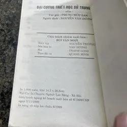 Đại cương triết học sử Trung Quốc Phùng Hữu Lan 780633