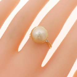 Nhẫn ngọc trai trắng K18YG 11.2cm - Hàng hiệu Authentic 852992