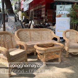 Sofa mây tre đan truyền thống cho phòng khách gia đình 60490