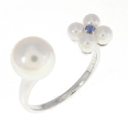 K18WG Nhẫn Ngọc Trai Akoya - Hàng hiệu Chính hãng