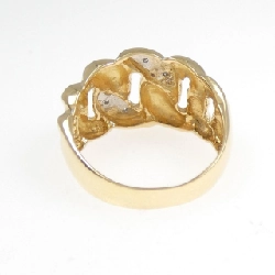 Nhẫn kim cương K18YG/PT900 0.02CT 672474