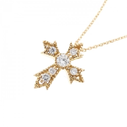 K18PG Dây chuyền kim cương hình chữ thập 0.13CT - Hàng hiệu Chính hãng 868005