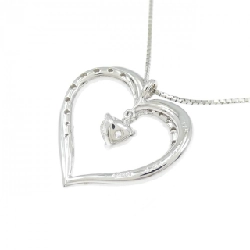 K18WG Dây chuyền kim cương hình trái tim 0.219CT - Hàng hiệu Chính hãng 859487