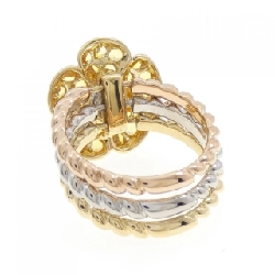 Nhẫn hoa sapphire 1.25CT K18YG/PT900/K18PG - Hàng hiệu Authentic 848274