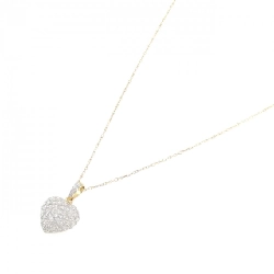 K18YG/K18WG Pave Heart Diamond Necklace 0.73CT - Hàng hiệu Authentic 859206