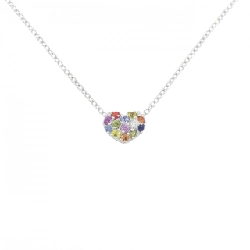 Ponte Vecchio Dây chuyền hình trái tim Sapphire 0.21CT - Hàng hiệu Chính hãng