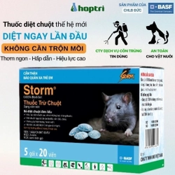 Hộp 5 gói diệt chuột STORM Đức 0.005% ( gói 20 viên), chuột sinh học thế hệ mới