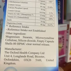 (Hàng CTY mới) Viên uống Canxi tảo biển CVARA CKC Health Nhập khẩu Anh Quốc hộp 60 viên 736053