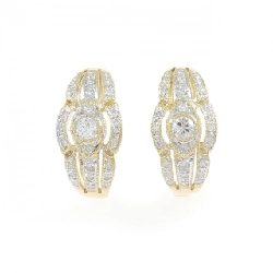 K18YG/K18WG Bông tai kim cương - Hàng hiệu Authentic