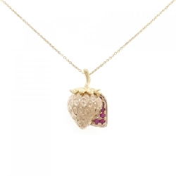 K18PG/K18YG Dây chuyền Ruby Dâu 0.27CT - Hàng hiệu Chính hãng