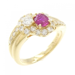 Nhẫn Ruby K18YG 0.40CT - Hàng hiệu Chính hãng