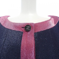 【Khuyến mãi】Áo khoác không cổ CHANEL 637040