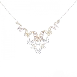 K18 Ba màu Bướm Dây chuyền - Hàng hiệu Chính hãng