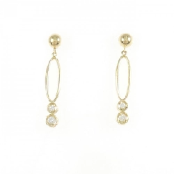 K18YG Bông tai kim cương 0.10CT - Hàng hiệu Chính hãng