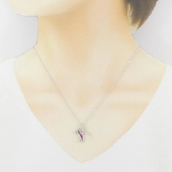 K18WG Ruby Chữ K Dây Chuyền 0.12CT - Hàng hiệu Chính hãng 857624