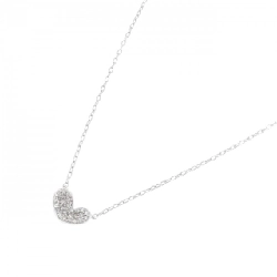 K18WG Pave Heart Diamond Necklace 0.12CT - Hàng hiệu Authentic 860246