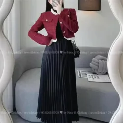 Đầm nữ cổ điển nhẹ nhàng phối túi xách hợp đi chơi, dạo phố 792589