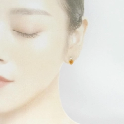 Bông tai Citrine K18YG 1.44CT - Hàng hiệu Chính hãng 867995